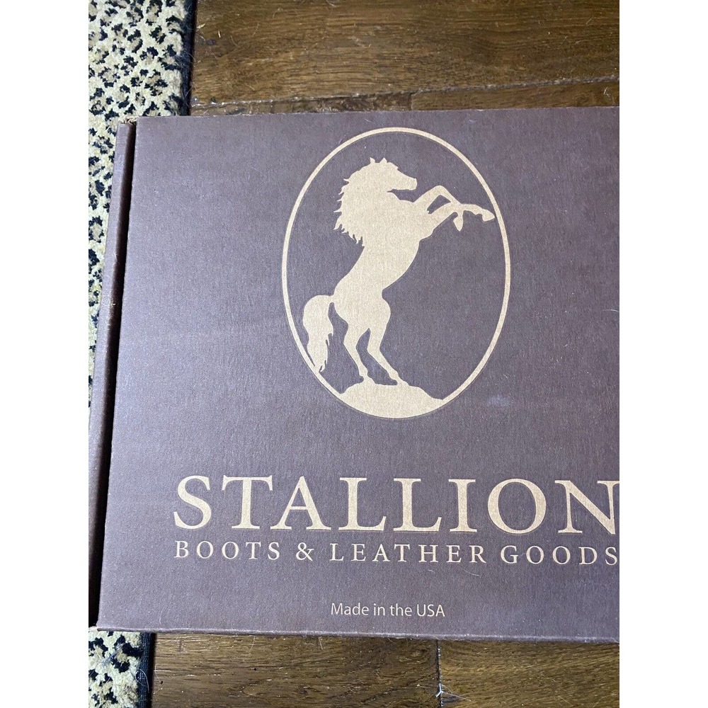 Womens cowboy boots Stallion Zorro size 8 Navy suede/embossed leather great cond - Picture 8 of 8
